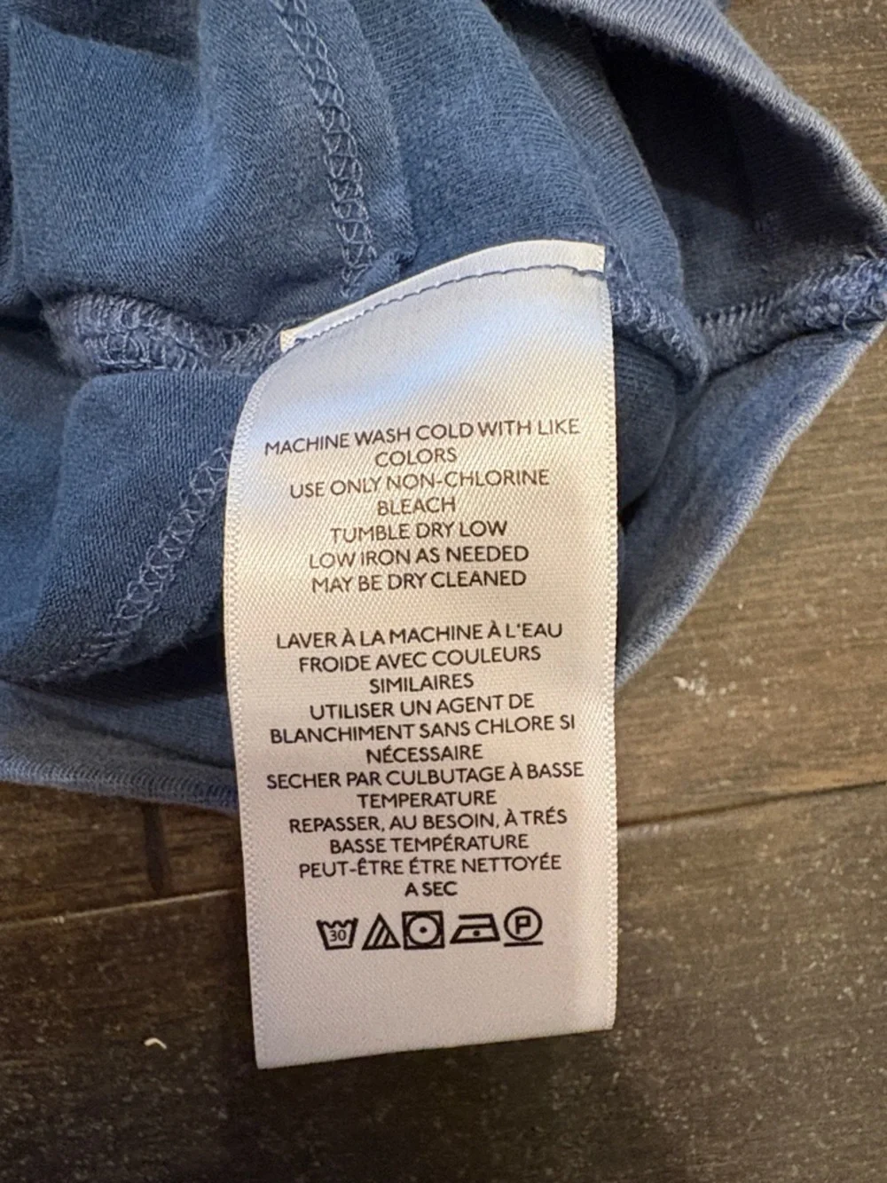 We The Free Faded Denim Vintage Look Blue Short Sleeve Corset Shirt Size Large - Picture 3 of 5